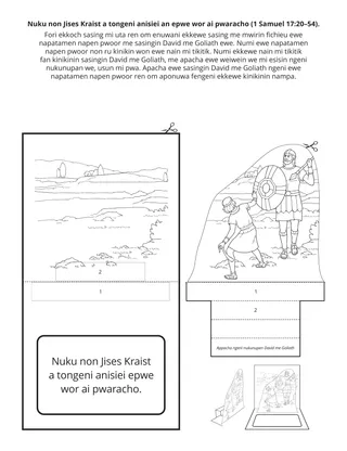 Peichen urumot noun Primary: Nuku non Jises Kraist a tongeni anisiei epwe wor ai pwaracho