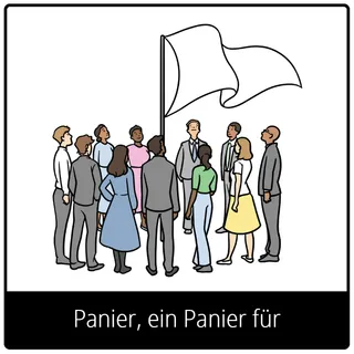 Symbol für Evangeliumsbegriff: Panier, ein Panier für