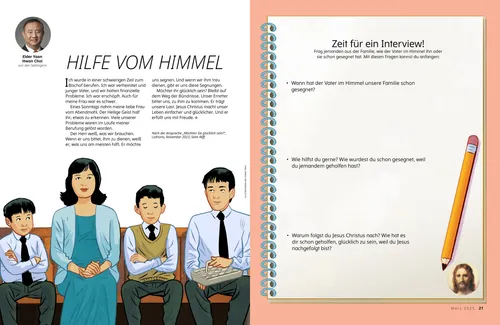 PDF: Eine Familie in der Kirche; außerdem eine Aktivität mit einem Interview zum Thema Familiengeschichte