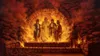 Shadrach, Meshach, and Abed-nego with Jesus Christ in the fiery furnace