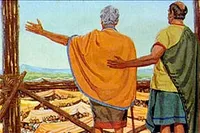 He stood on a tower to speak to the people