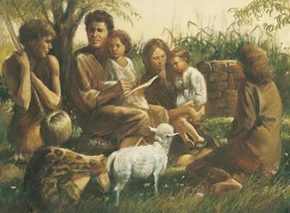 Adam and Eve Teaching Their Children