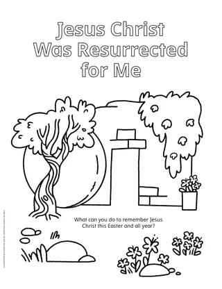 Coloring page PDF of Savior’s empty tomb