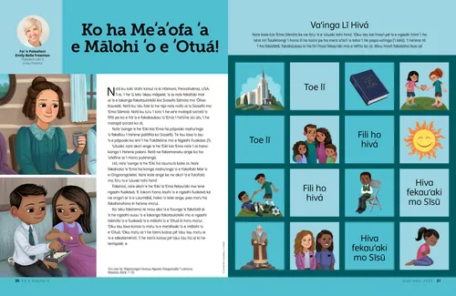 Tāvalivali ʻo ʻEma Sāmita ʻokú ne toʻo ha ipu, ko ha kiʻi tamasiʻi mo e kiʻi taʻahine ʻokú na maʻu ʻa e sākalamēnití, mo e vaʻinga lī hivá