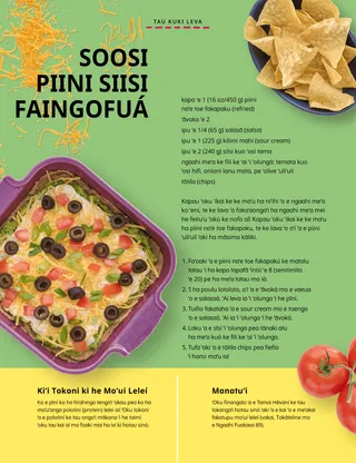 Peesi PDF ʻo ha poulu tōtila chips, ko ha kapa soosi piini mo ha temata