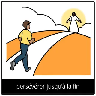 Pictogramme de l’Évangile pour « Persévérer jusqu’à la fin »