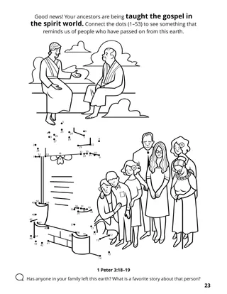 page 23 of the coloring book Gathering the Family of God