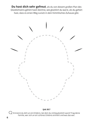 Seite 6 im Malbuch „Wir sammeln die Familie Gottes“