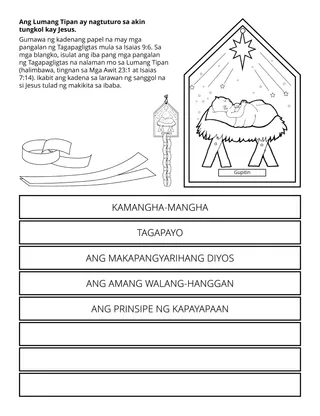 Pahina ng aktibidad para sa Primary: Tinuturuan ako ng Lumang Tipan tungkol kay Jesus