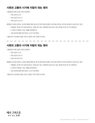 Guiding Principles during Times of Trial and Suffering handout