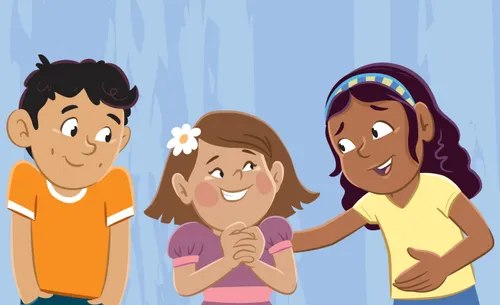 Maria clasps her hands while Margo puts her hand on her shoulder