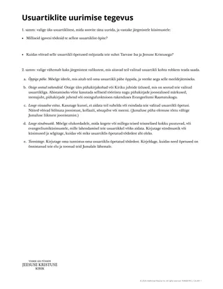 Usuartiklite uurimise tegevus