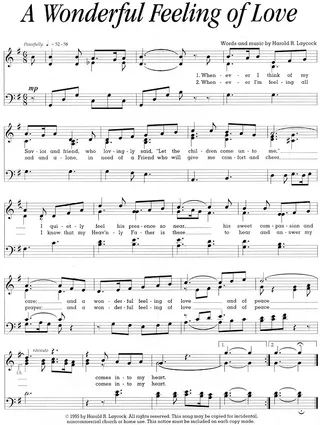 Music, A Wonderful Feeling of Love