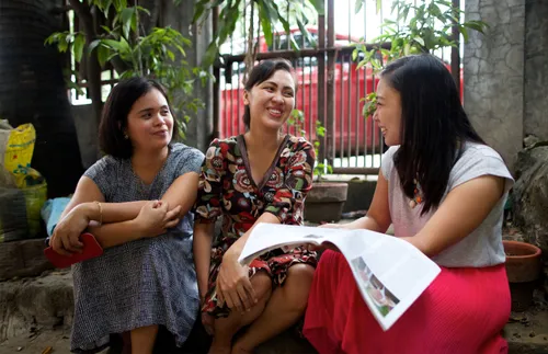 sisters studying together
