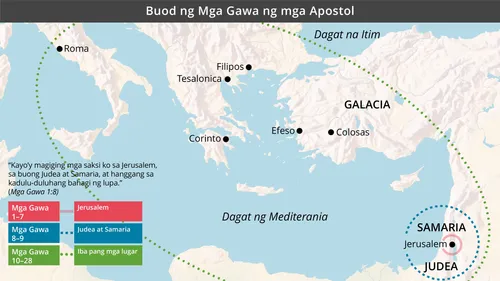 mapa ng mga lugar kung saan nagturo ang mga Apostol