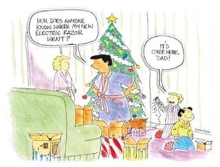 family on Christmas morning