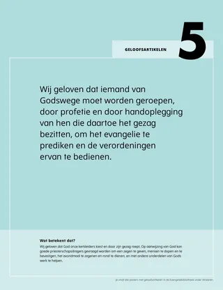 Geloofsartikelenposter