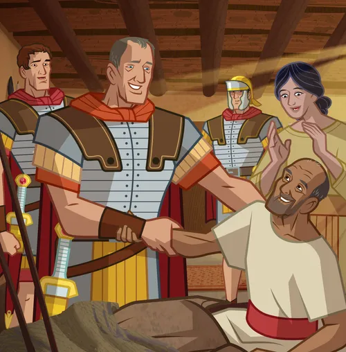 The centurion’s servant is healed.