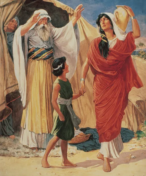 Abraham sends Hagar and Ishmael into the wilderness