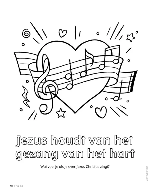 Kleuractiviteit met hartjes en muzieknoten