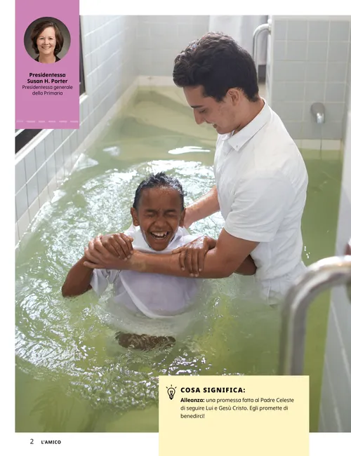 PDF della pagina con la foto del battesimo di un bambino e immagini da colorare di bambini che prendono il sacramento, pregano, vanno in chiesa e sono gentili