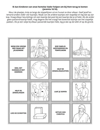 doe-pagina voor het jeugdwerk: Ik kan de kinderen van onze hemelse Vader helpen om bij Hem terug te komen