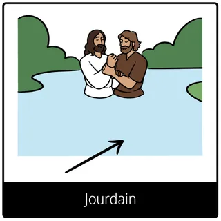 pictogramme de l’Évangile « Jourdain »