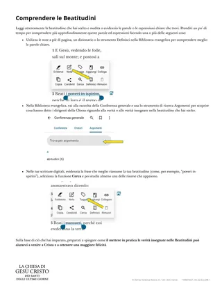 Scheda Comprendere le Beatitudini
