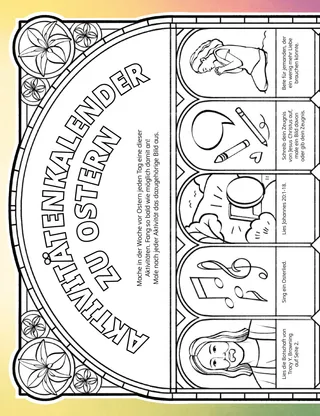 Artikel (PDF) mit Oster-Aktivitäten und Bildern zum Ausmalen