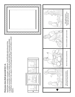 Stránka s činností pro Primárky: Písma jsou slovo Boží