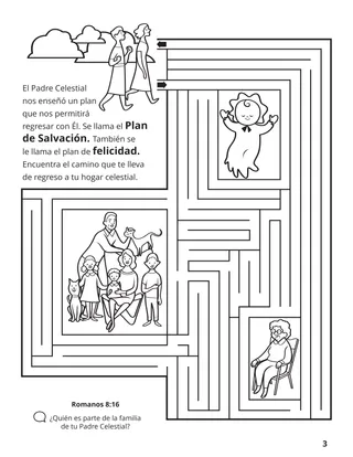 página 3 del libro para colorear “Congregar a la familia de Dios”