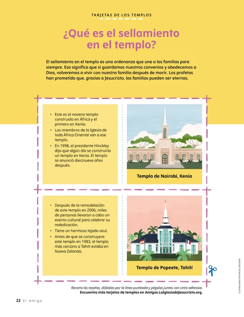 PDF de las tarjetas de los templos