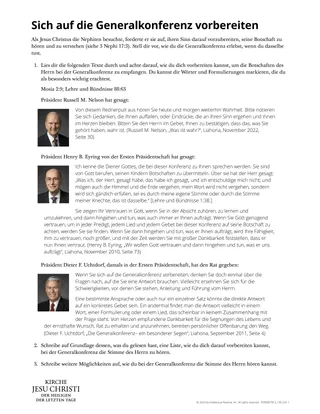 Vorbereitung auf die Generalkonferenz