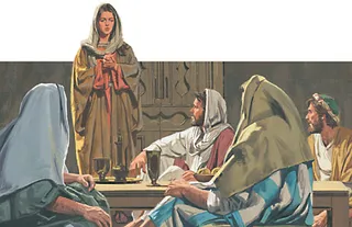 A woman visited Jesus
