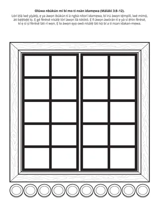 Ojú-ewé ìṣe ṣíṣe alákọ̀ọ́bẹ̀rẹ̀: Olúwa nbùkún mi bí mo ṣe nsan idamẹwa