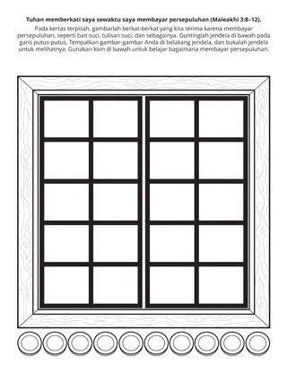 Halaman kegiatan Pratama: Tuhan memberkati saya sewaktu saya membayar persepuluhan