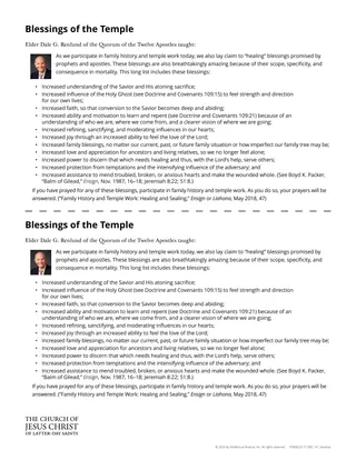 Blessings of the Temple