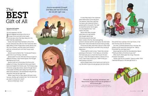 Story PDF with illustration of sad girl in Primary class