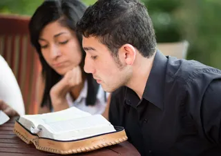 youth studying scriptures