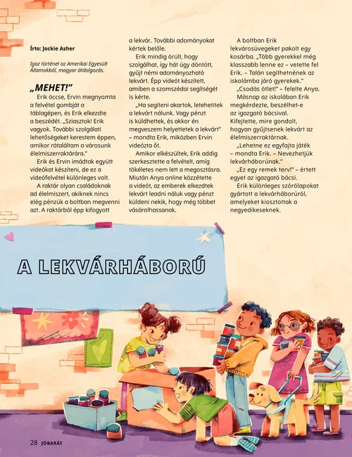 PDF-oldal lekvárosüvegeket gyűjtögető gyermekek rajzával