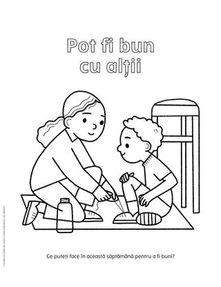 PDF cu pagină de colorat.