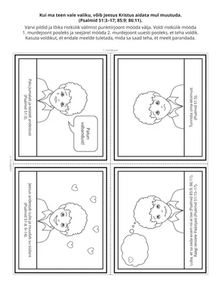 Algühingu tegevusleht: kui ma teen vale valiku, võib Jeesus Kristus aidata mul muutuda