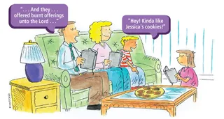 family reading scriptures