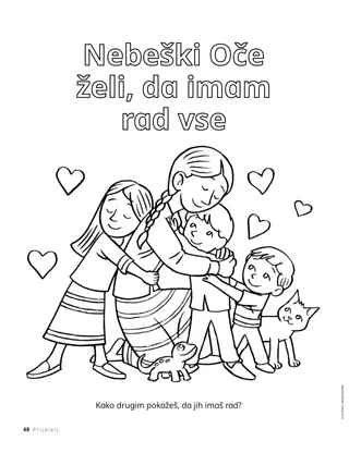 Pobarvanka otrok v objemu