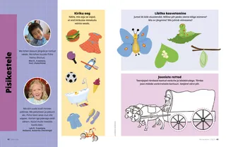 Lehekülje PDF kaetud vankri värvimisest, liblika arengufaaside järjestamisest ja hingamispäeva valikutest