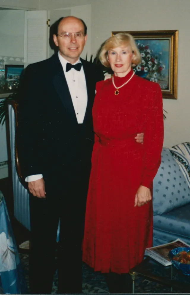 Quentin L. Cook with his wife, Mary, at their northern California home, prior to a Bar Association event.