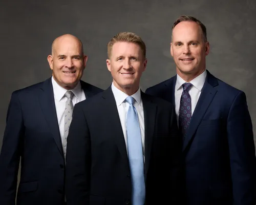 The Young Men General Presidency of The Church of Jesus Christ of Latter-day Saints, effective Aug. 1, 2025. From left to right: Brother David J. Wunderli, first counselor; President Timothy L. Farnes; and Brother Sean R. Dixon, second counselor.