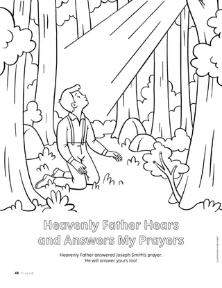 Coloring page of the First Vision