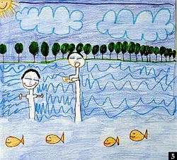 Baptizing in an African River