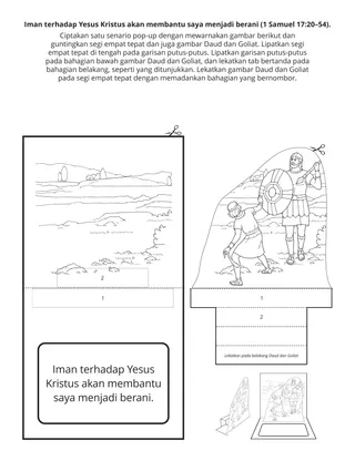 Halaman aktiviti Sekolah Primer: Iman kepada Yesus Kristus dapat membantu saya mempunyai keberanian